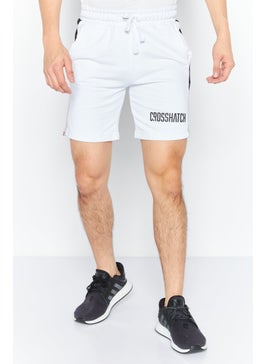 CROSSHATCH Men Sportswear Fit Plain Training Shorts, White Combo  - Image 1