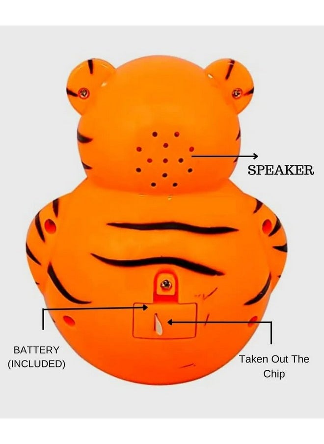 Manos Light and Music Roly Poly Tumbler Doll, Push Neck Buttom Music Comes Shake Wobbling Bell Sound Musical Rattle Toy for Infants, Toddlers  - Image 2