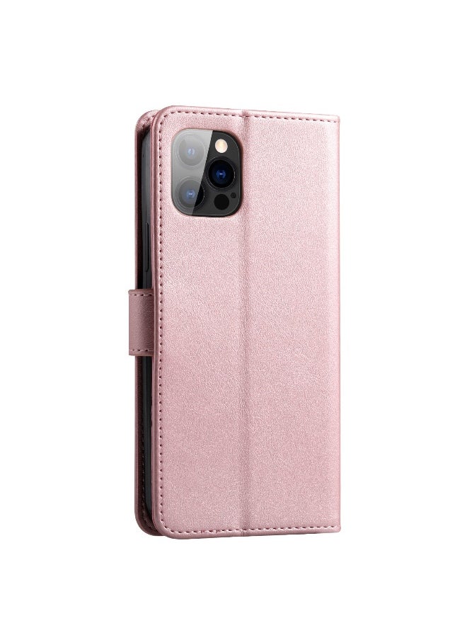 Generic - Genuine Leather Wallet Case for iPhone 16/15 - Luxurious Cowhide with Card Slots - Image 1