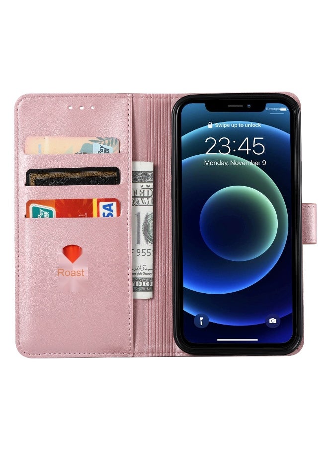 Generic - Genuine Leather Wallet Case for iPhone 16/15 - Luxurious Cowhide with Card Slots - Image 1