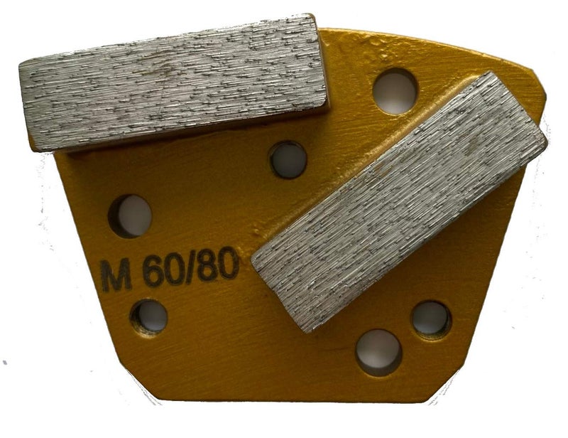 DPT 9Pack Trapezoidal Diamond Grinding Discs Grinder Pads for Grinding Concrete Floor for BoltOn Floor Grinding Machines Standard Bond 6080 Grit - Image 2