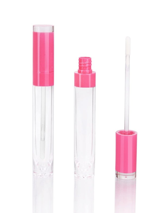 COSIDEA 26 pcs Empty 8ml Lip Gloss Tubes with clear Wand，Round Rose Pink Lipgloss Containers，DIY cosmetic packing Container Bulk Wholesale - Image 1