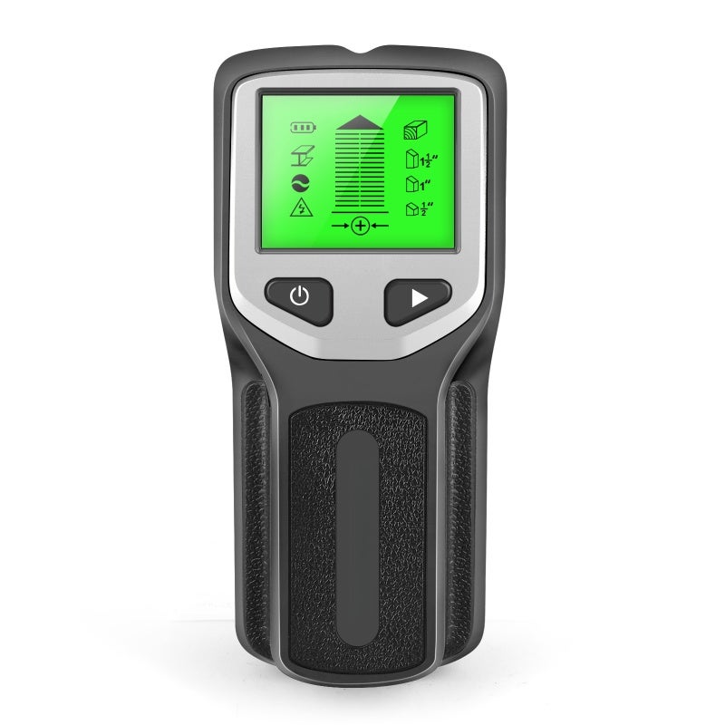 5-In-1 Stud Finder Wall Scanner Black & Silver: Accurate Fast Detection With Digital Lcd Display Auto-Calibration Metal Detector for Homeowners Diy Enthusiasts Professional Wall Floor Ceiling Installa - Image 1