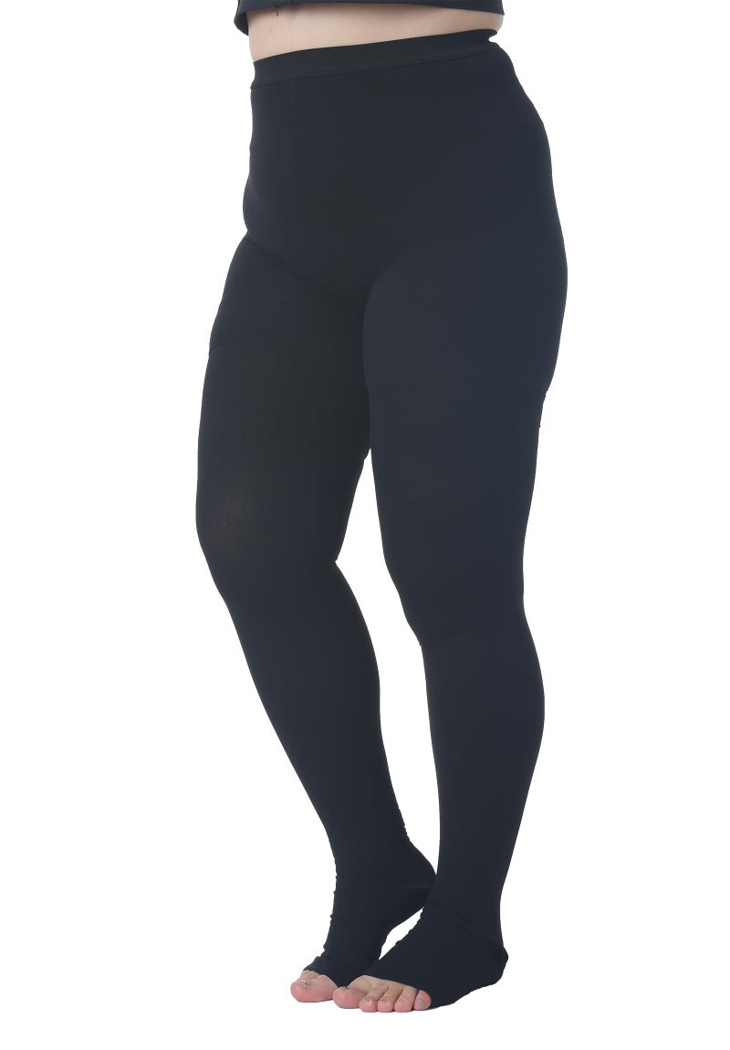 AMZAM Plus Size 5XL Compression Pantyhose for Women Men, 15-20 mmHg Graduated Compression Tights, Opaque Toeless Compression Stockings Waist High Support Tights for Swelling, DVT,Pregnant, Teacher, Doctor - Image 4