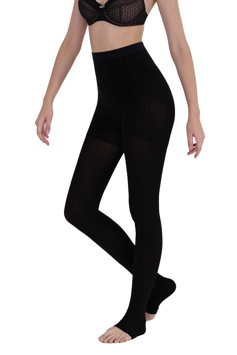 AMZAM Plus Size 5XL Compression Pantyhose for Women Men, 15-20 mmHg Graduated Compression Tights, Opaque Toeless Compression Stockings Waist High Support Tights for Swelling, DVT,Pregnant, Teacher, Doctor - Image 5