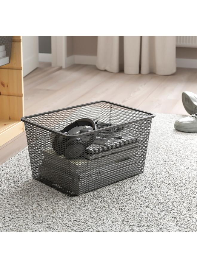 erorex Mesh storage box, dark grey, 42x30x23 cm - Image 2