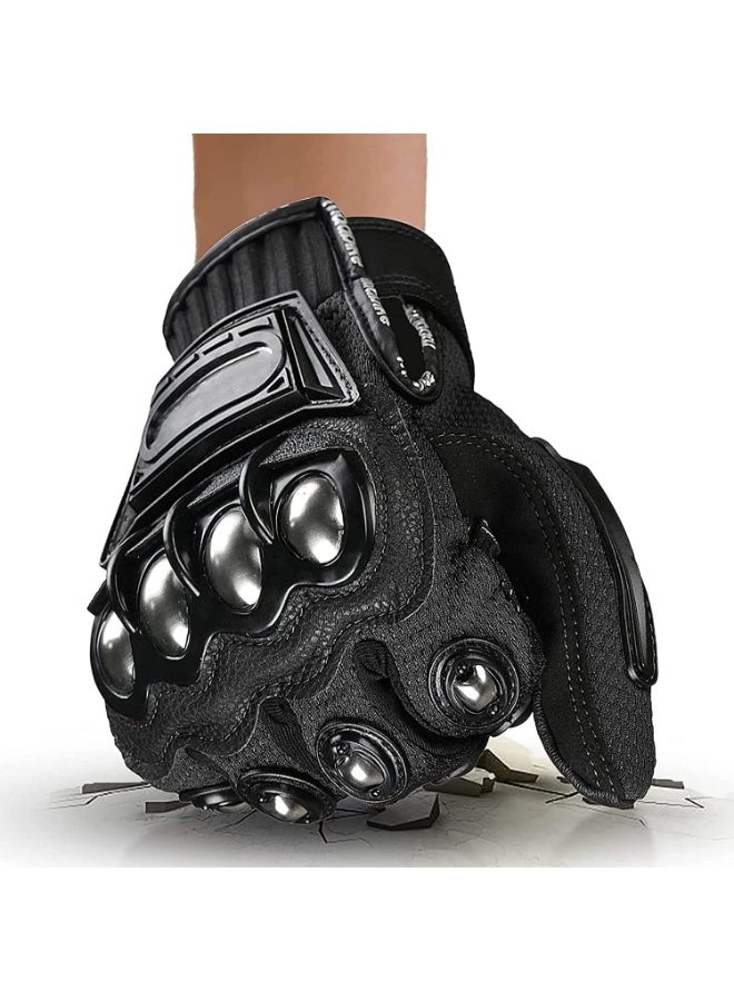 Imported full-finger grip gloves with strong knuckle protection. Breathable, anti-slip design for better control while riding. Suitable for motorcycles and scooters. - Image 1