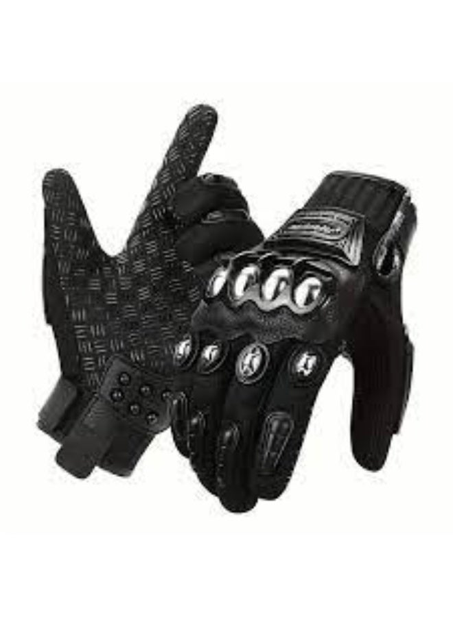 Imported full-finger grip gloves with strong knuckle protection. Breathable, anti-slip design for better control while riding. Suitable for motorcycles and scooters. - Image 3
