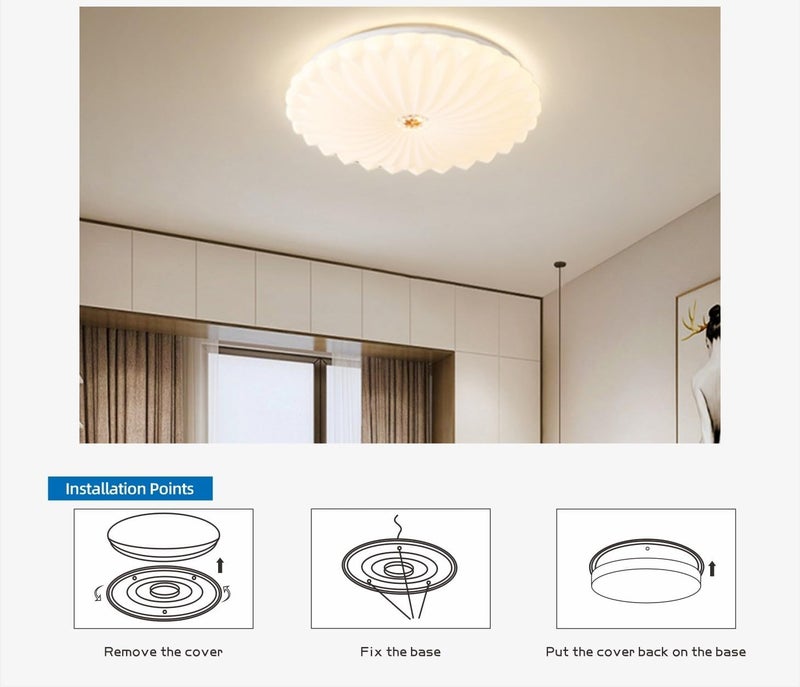 Premium 36W LED Ceiling Light Fixture - 3000Lm High Brightness, 400mm Round Design - Image 4
