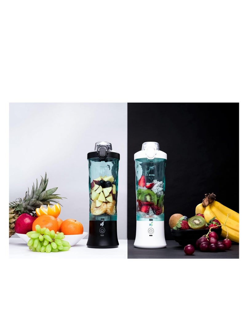 TR6 TR6 Blendmate Ultra Portable Blender for Smoothies, Shakes & Shakes - 230W Motor, 4000mAh Battery, Pulse Mode, LED Lights, 600ml Convertible Jar, Sipper & Carry Handle (Black) (Black)  - Image 4