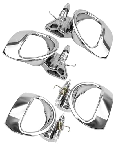 ULZOZN 4Pcs Interior Inside Door Handle Front Rear Driver Passenger Side Fit for Chevrolet HHR 20062011 Replace 88529 88528 19299614 19299613 25812196 25812186 - Image 1