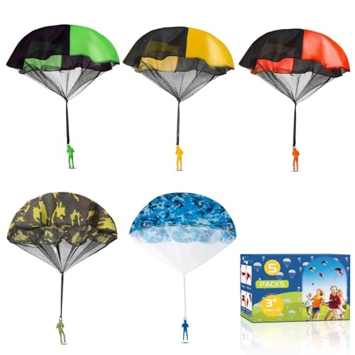 Spectabilis Army Parachute Toy for Kids Outdoor Toys Tangle Free Figures Flying Toy for Kids Ages 48 and Up Boys Party Favors Paratrooper Easter Egg Bastet Stuffer for Boy - Image 1