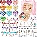 Thrilez 177Pcs Jewelry Making Kit Charm Bracelet Making Kit DIY Arts and Crafts Gifts with Jewelry Organizer Box for Birthday Christmas Necklace Making Set - Image 3