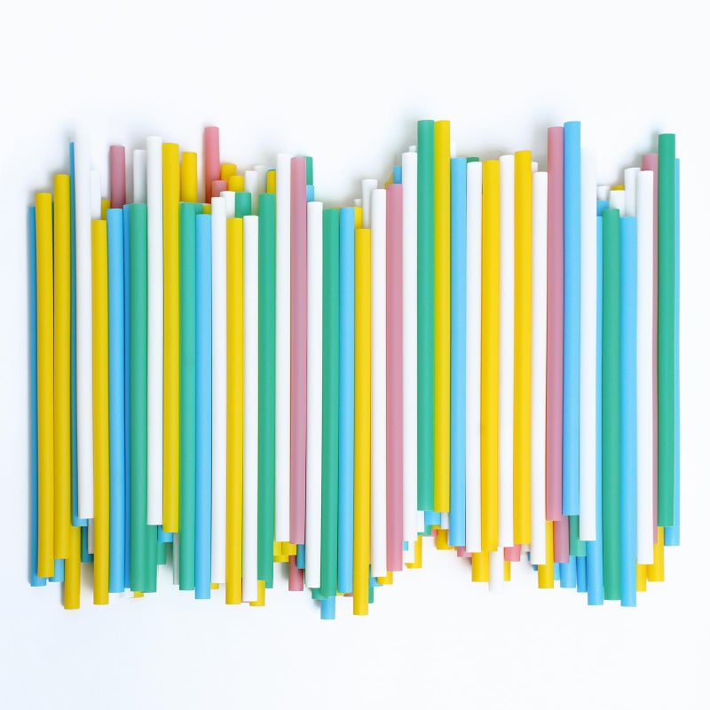SHAUMN 5.75"" Short Cocktail Straws Plastic-Free Colorful Disposable Drinking Straws 200pcs Plant-Based Stylish Party Straws A Plasticless Sturdy Drinking Straws for Hot and Cold Drinks Not Foggy - Image 1