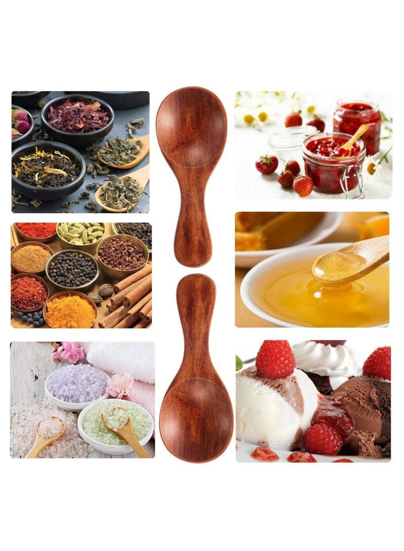 SOLARAE 10 Pieces Small Wooden Teaspoon, Wooden Teaspoon Small Teaspoons Serving Wooden Utensils for Salt Spoon Honey Coffee Tea Sugar Salt, Mini Wooden Spoon for Daily Use (3 inches) - Image 4