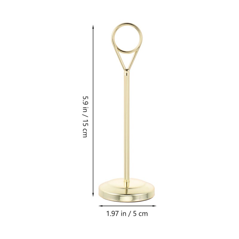 Gold Stainless Steel Card Holders 4pcs 15cm For Table Number Place Cards Display - Image 3