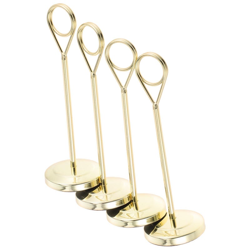 Gold Stainless Steel Card Holders 4pcs 15cm For Table Number Place Cards Display - Image 2