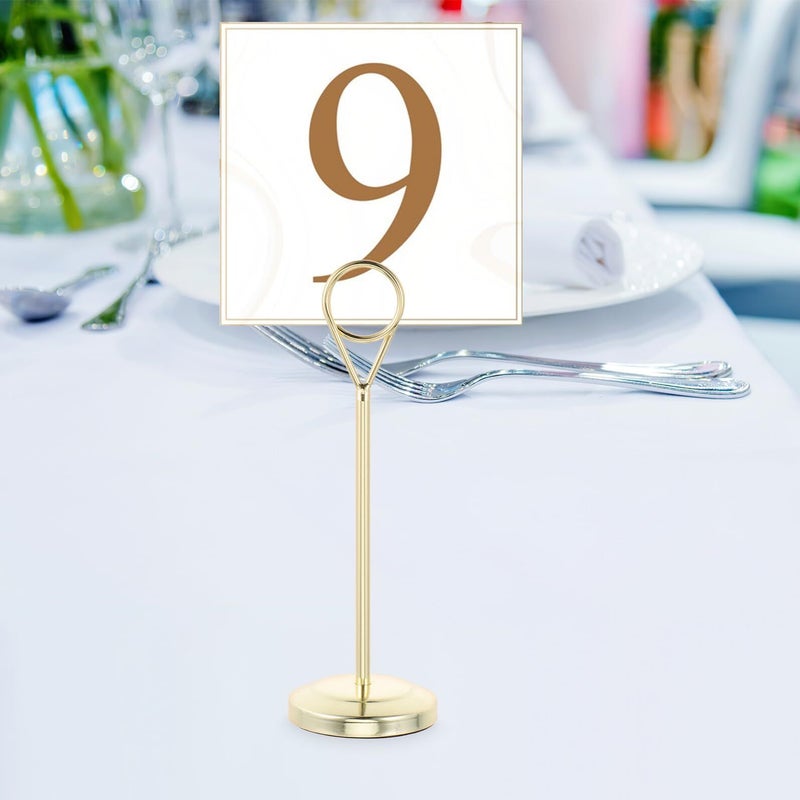 Gold Stainless Steel Card Holders 4pcs 15cm For Table Number Place Cards Display - Image 5