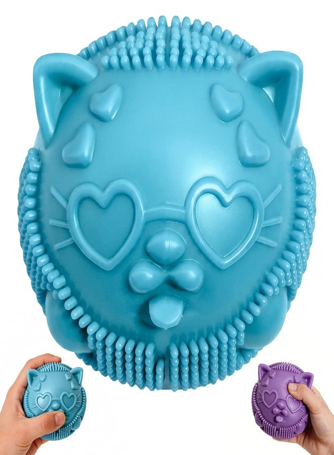 Puasyto Cool Cat Squeeze Squishy, Wild Kitties Fuzzy Ball Sensory Squeeze Balls, Slow Rising Stress Relief Toys, Anxiety Calming Squishy Fidget Balls, Great for Stress Reduction or Gifting - Image 1