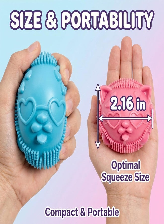 Puasyto Cool Cat Squeeze Squishy, Wild Kitties Fuzzy Ball Sensory Squeeze Balls, Slow Rising Stress Relief Toys, Anxiety Calming Squishy Fidget Balls, Great for Stress Reduction or Gifting - Image 2