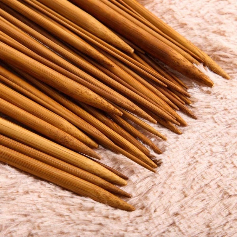 Maharsh 36 pcs 18 Size Wood Knitting Needle Set 25cm or 35 cm Small to Large 2-10mm, Sturdy Round Blunt Yarn Knitting Needles Tool Kit - Image 3