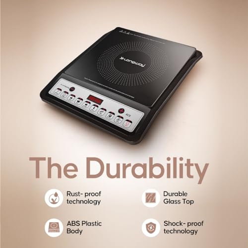 Longway Ace IC 2000 W Induction Cooktop (Black, Push Button) - Image 3