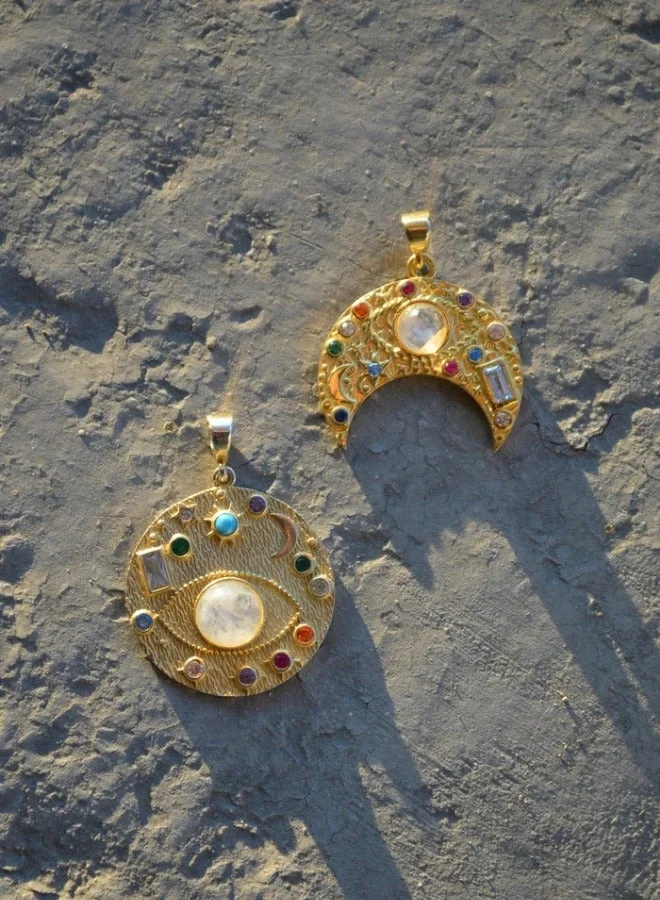 Mamba Art Half Moon Charm Necklace