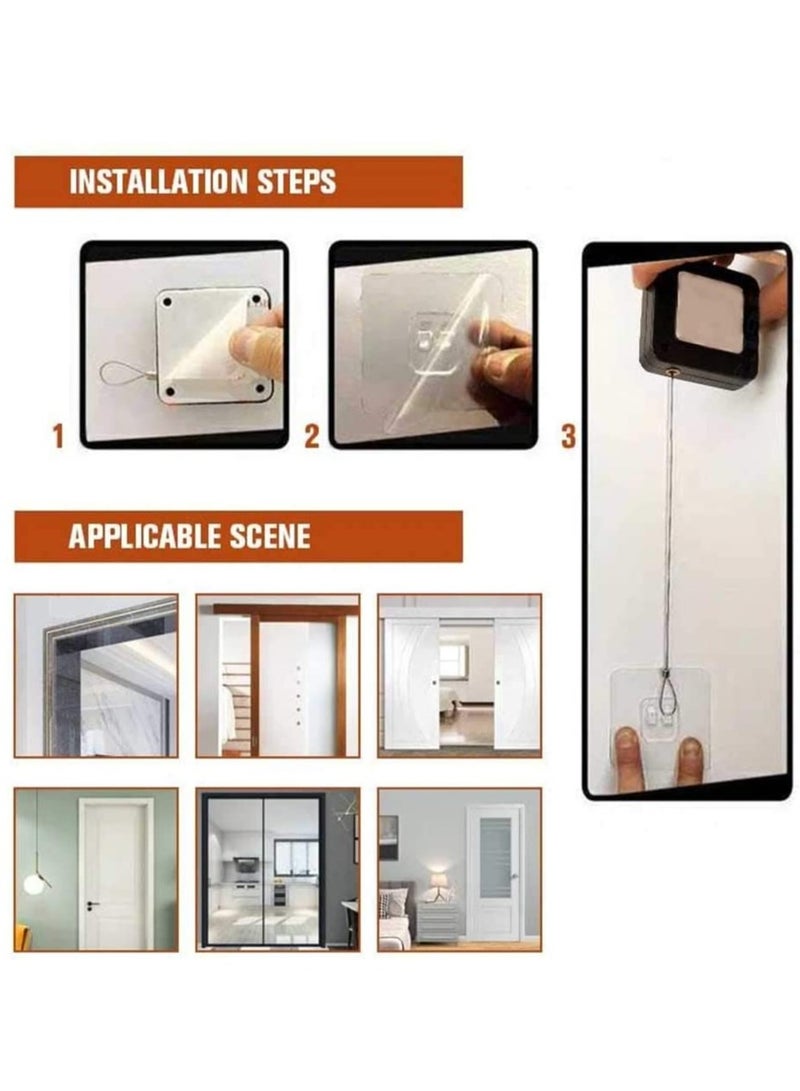 Automatic Door Closer 2-Piece Punch Free for Home Office Window Cabinet Door - Image 4
