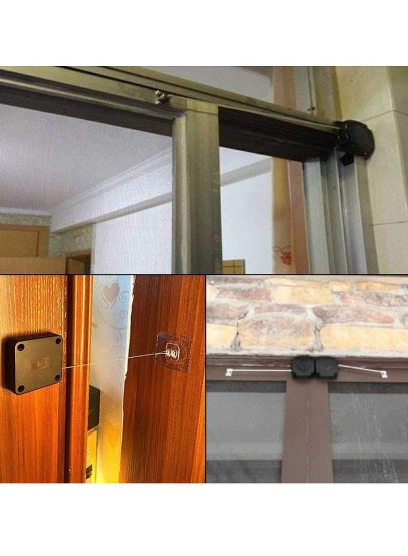 Automatic Door Closer 2-Piece Punch Free for Home Office Window Cabinet Door - Image 5