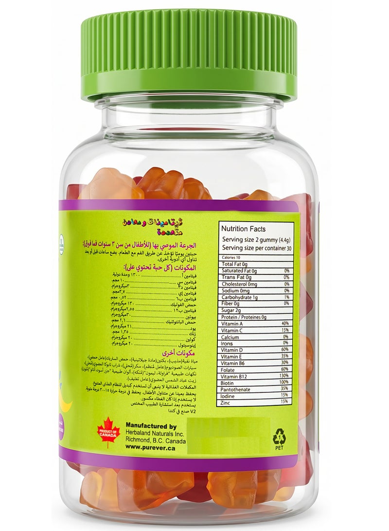 Purever Multi Vitamins Plus Minerals 60 Gummies - Image 3