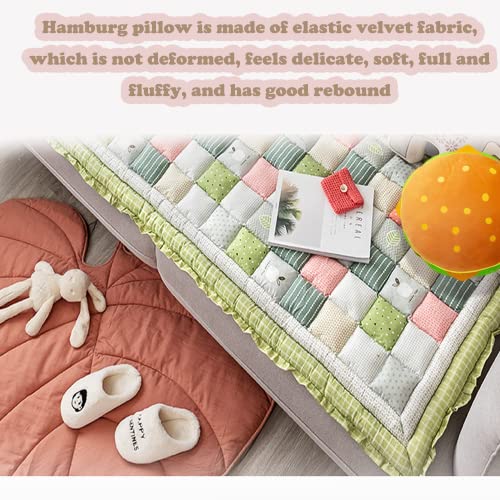 CHELEI2019 11.8" Hamburger Plush Cheeseburger Pillow Stuffed Food Cushion Toy,Gifts for Kids - Image 2