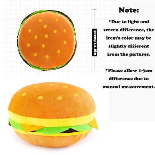 CHELEI2019 11.8" Hamburger Plush Cheeseburger Pillow Stuffed Food Cushion Toy,Gifts for Kids - Image 5