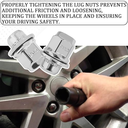 MLAHUIER 5PCS M12x1.5 Chrome Lug Nuts, Chrome Closed End Mag Style Lug Nuts with Washer Replaces OEM#90084-94001, Lug Nut Lock Set Compatible with Toyota Corolla Camry Tacoma Lexus - Image 4