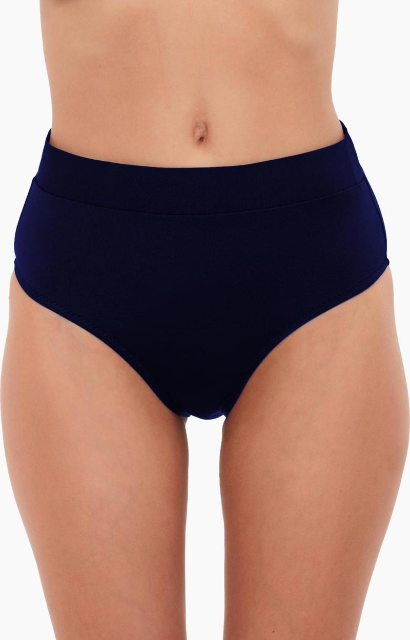 Ayyıldız 63053 Navy Blue High Waist Bikini Bottom  - Image 1