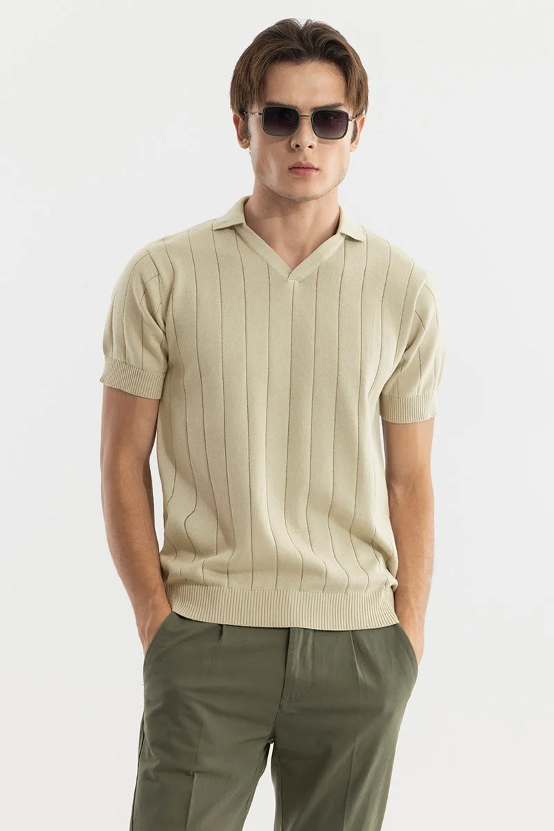 SNITCH Nordic Beige Polo T-Shirt