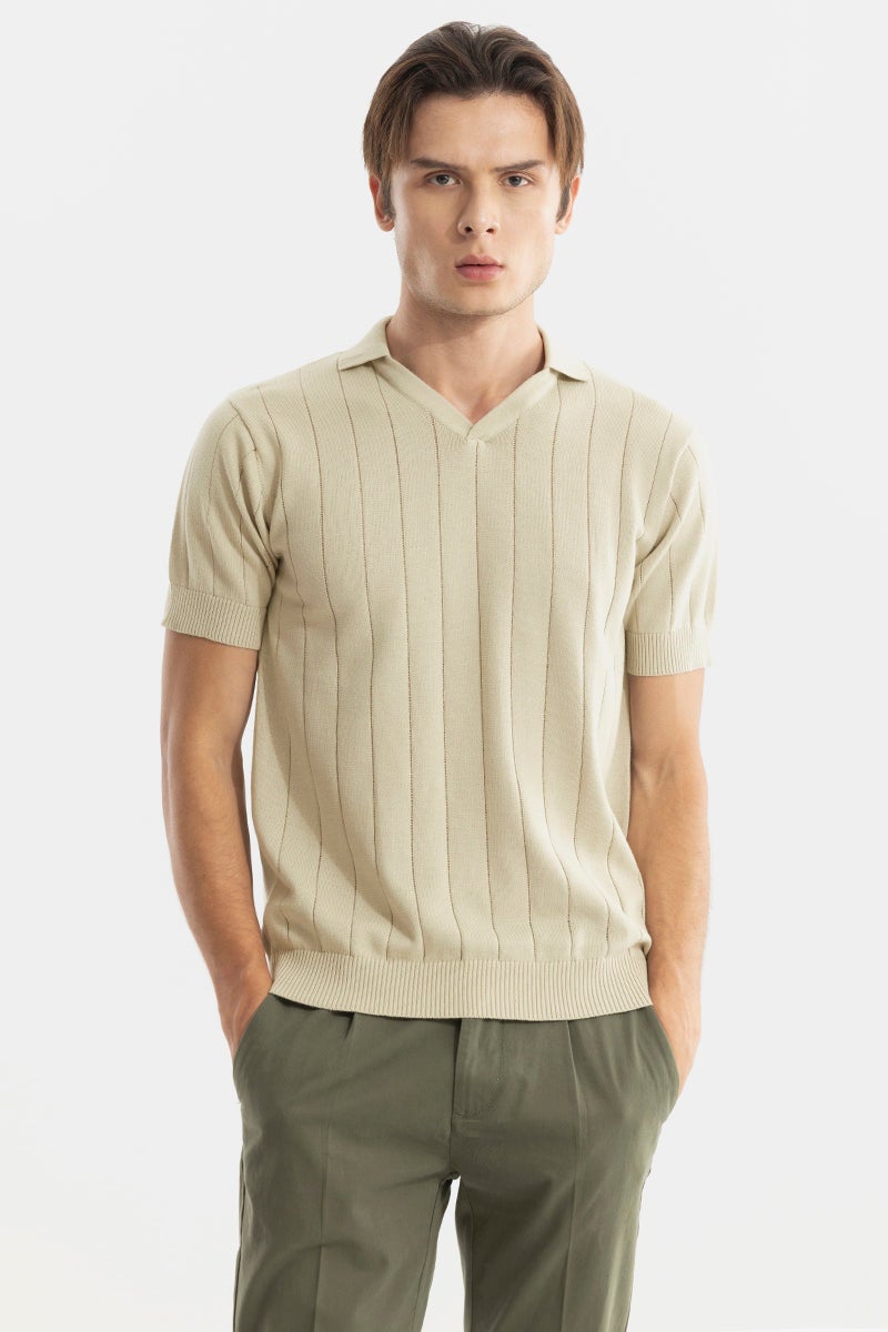 SNITCH Nordic Beige Polo T-Shirt - Image 4