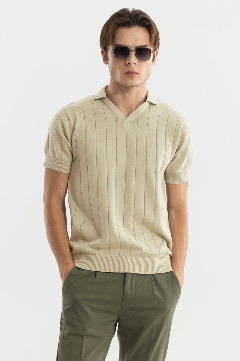 SNITCH Nordic Beige Polo T-Shirt - Image 2