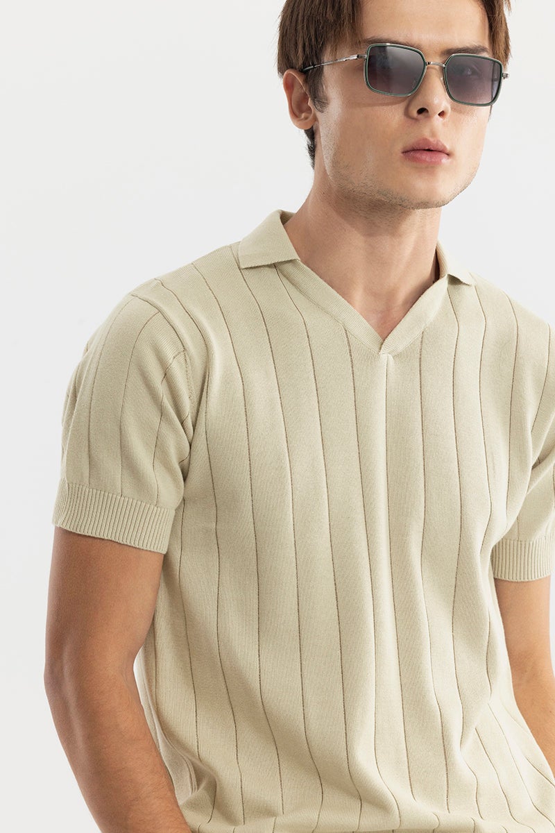 SNITCH Nordic Beige Polo T-Shirt - Image 3