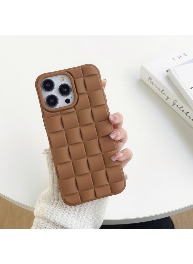 زبون جراب لهاتف iPhone 13 بتصميم مكعب ثلاثي الأبعاد وملمس جلدي - Image 1