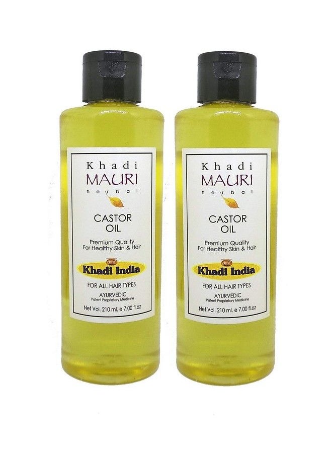 Khadi Mauri Herbal - Khadi Mauri Castor Oil Pack Of 2 (420 Ml) - Image 1