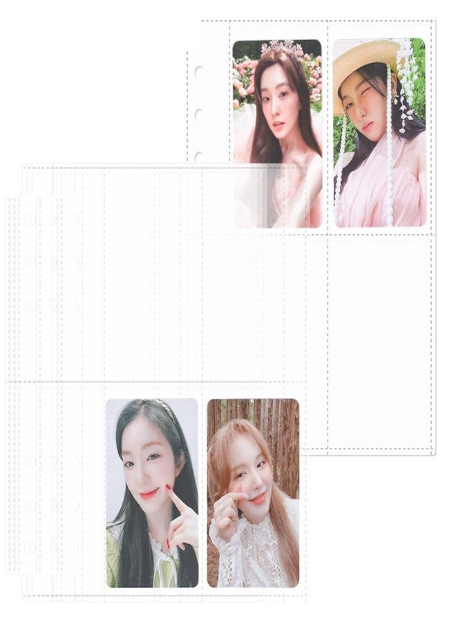 Baskiss 4 Pocket Pages 120 Single Sided Pockets 3.5”x2.4”, 30 Pack Heavyweight Sheet Protectors Sleeves Fits A5 Binder for 3 inch Polaroid Kpop Album MD Photo - Image 1