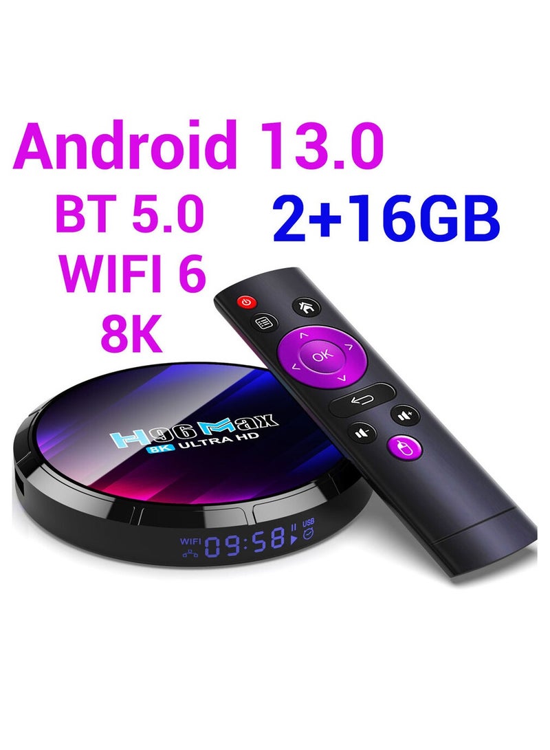 Android TV Box 2GB RAM 16GB ROM Android Box Support 2.4G/5.8G WiFi6 BT5.0 4K Video Set Top TV Box - Image 1