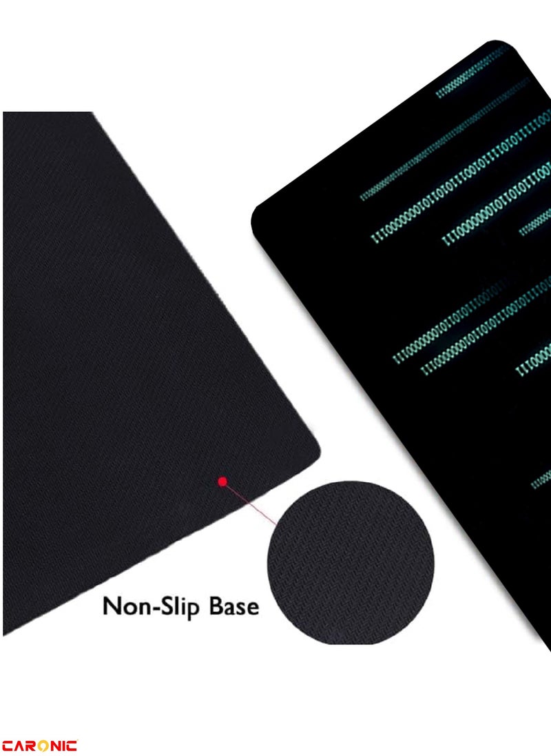 CARONIC - Large Gaming Mouse Pad with Superior Micro Weave Cloth Extended Desk Mousepad with Stitched Edges Non-Slip Base Water Resist Keyboard Pad For Gamer And Office Home Carl M1533 - Image 1