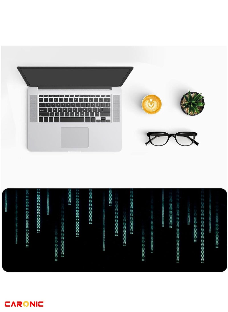 CARONIC - Large Gaming Mouse Pad with Superior Micro Weave Cloth Extended Desk Mousepad with Stitched Edges Non-Slip Base Water Resist Keyboard Pad For Gamer And Office Home Carl M1533 - Image 1