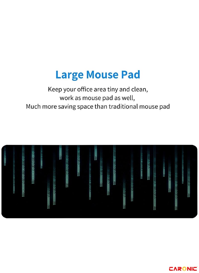 CARONIC - Large Gaming Mouse Pad with Superior Micro Weave Cloth Extended Desk Mousepad with Stitched Edges Non-Slip Base Water Resist Keyboard Pad For Gamer And Office Home Carl M1533 - Image 1