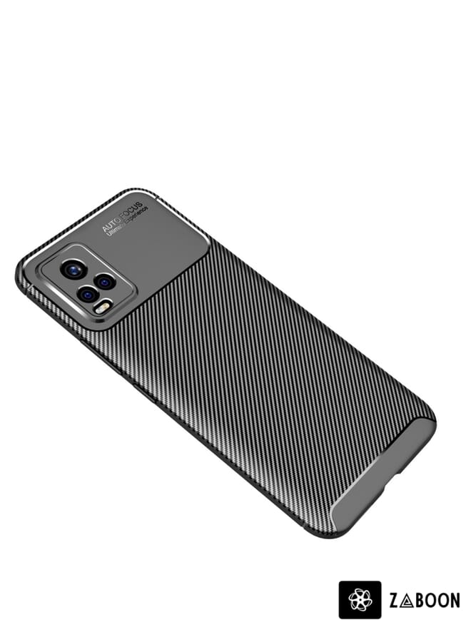 Zaboon Protective Case Cover For vivo S7 Carbon Fiber Texture Shockproof TPU Case - Image 2