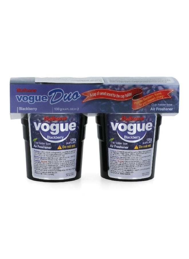 بولسون ACR-235-00010 فوج معطر جو للسيارة متوافق مع حامل الأكواب برائحة توت العليق قطعتين 130 غرام - Image 1