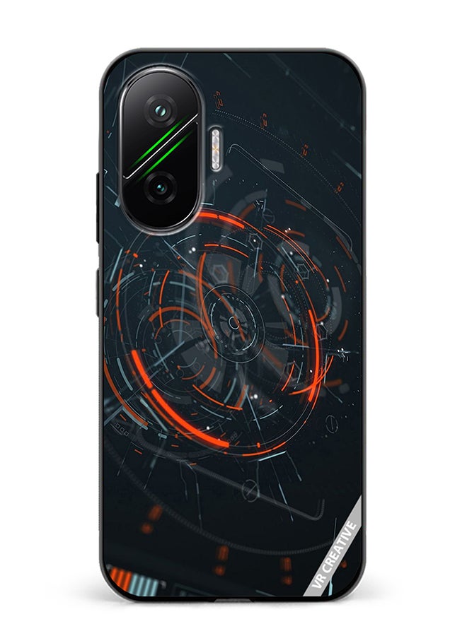 Protective Case Cover For Xiaomi Poco F7 Tech Design Multicolour