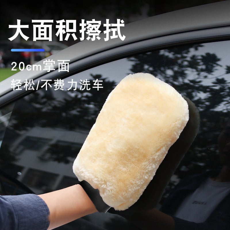 Car Wash Gloves Double-Sided Plush Car Special Imitation Wool Hand Wipe Thick Waterproof Car Cleaning Tool - Image 4