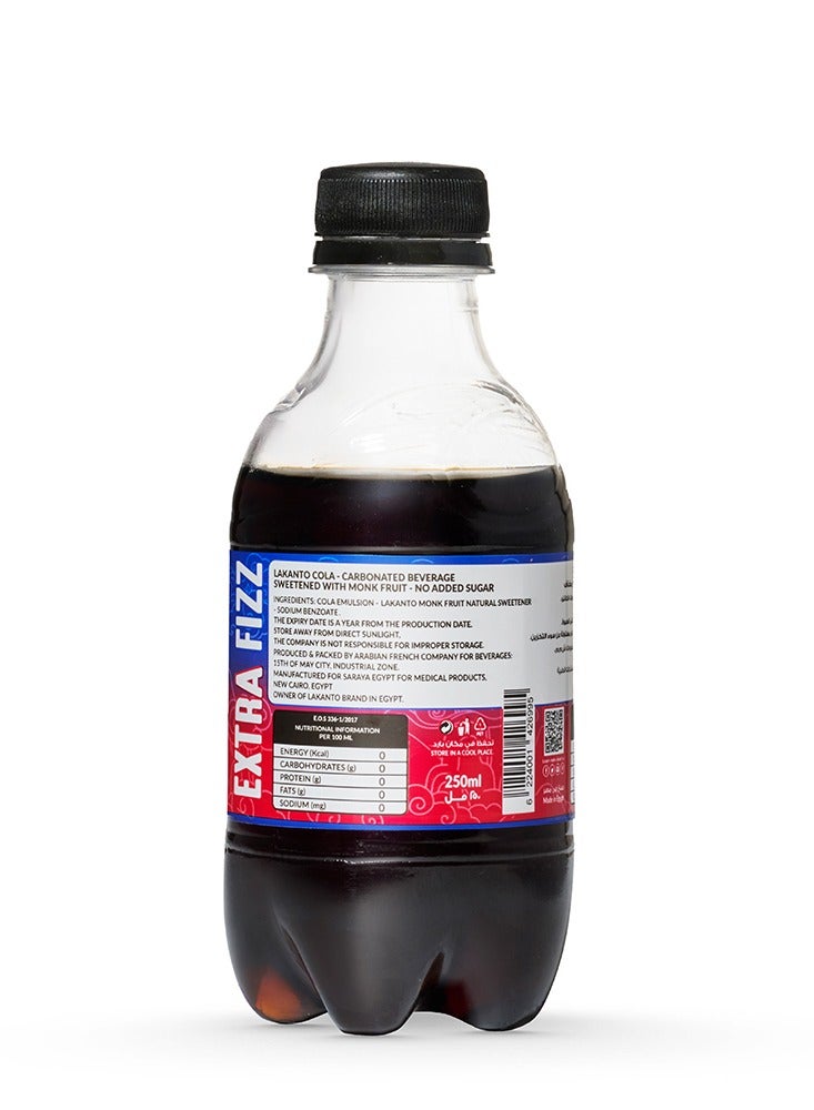 LAKANTO Naturally Sweetened Cola With Monkfruit - 250 ml - Image 3